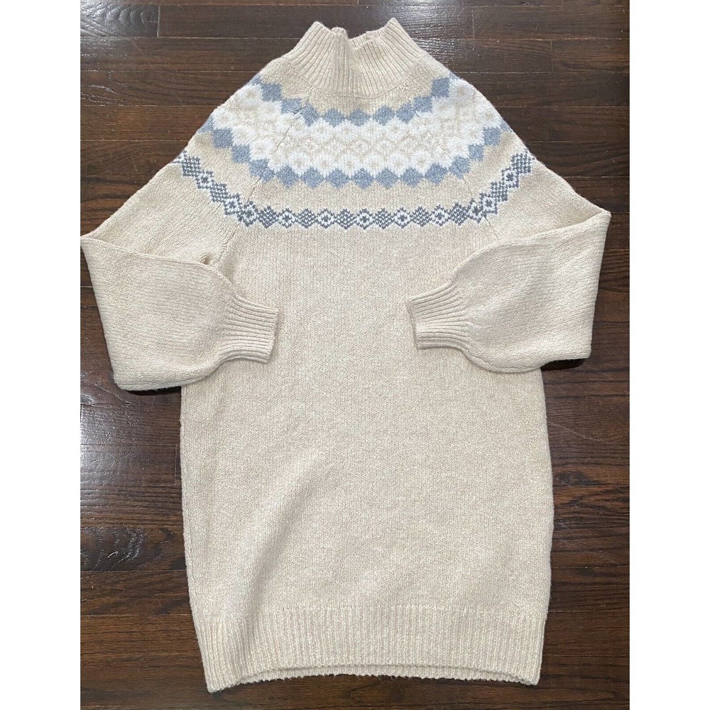 American Eagle Fair Ilse Softest Knit Sweater Dress Women's S Oversized Neutral